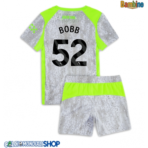 Maglie da calcio Manchester City Oscar Bobb #52 Terza Maglia Bambino 2025-26 Manica Corta + Pantaloni corti)